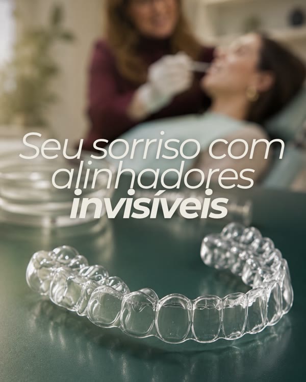 Alinhadores invisíveis transparentes