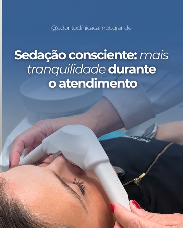 Paciente tranquila durante a sedação consciente